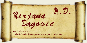 Mirjana Dagović vizit kartica
